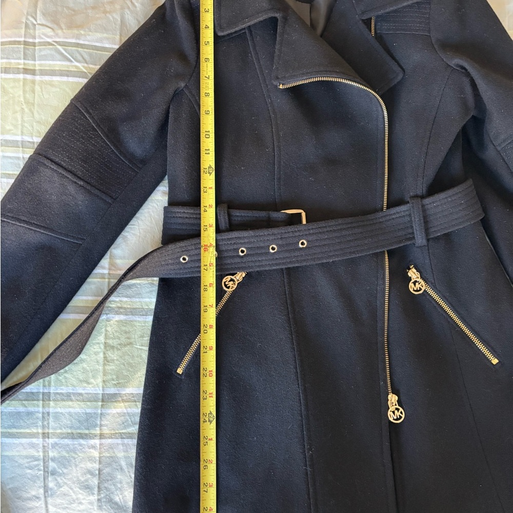 Michael Kors Black Trench Coat with‎ Gold Accents - Picture 13 of 16